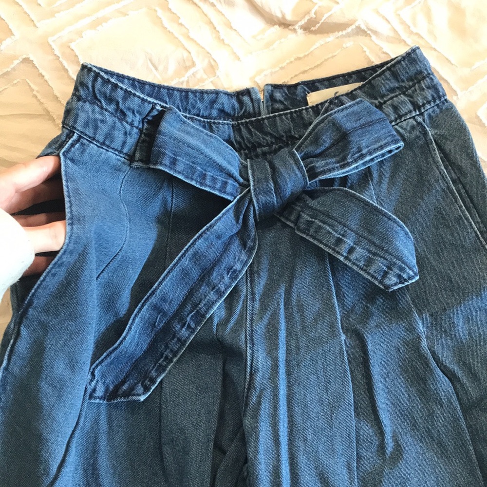 High Rise Crop Wide Leg Jeans